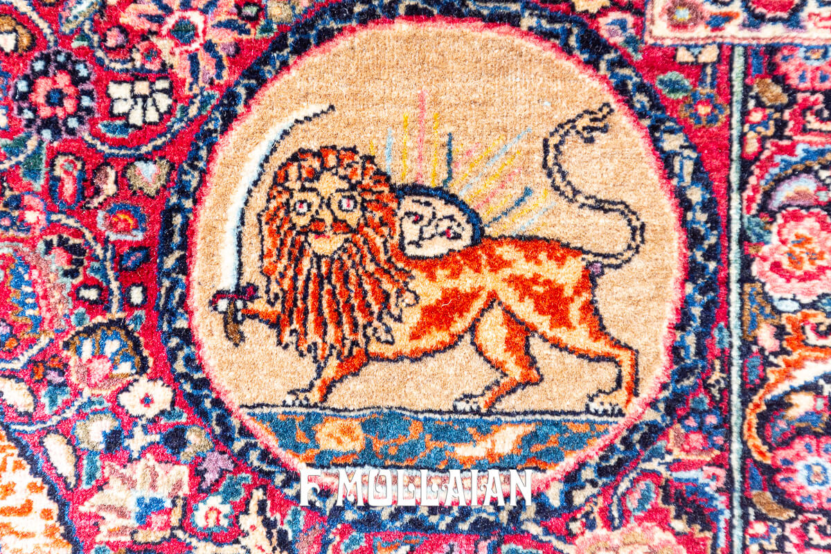 Mashad Amoghli Antique Pictorial Rug  n°:882823